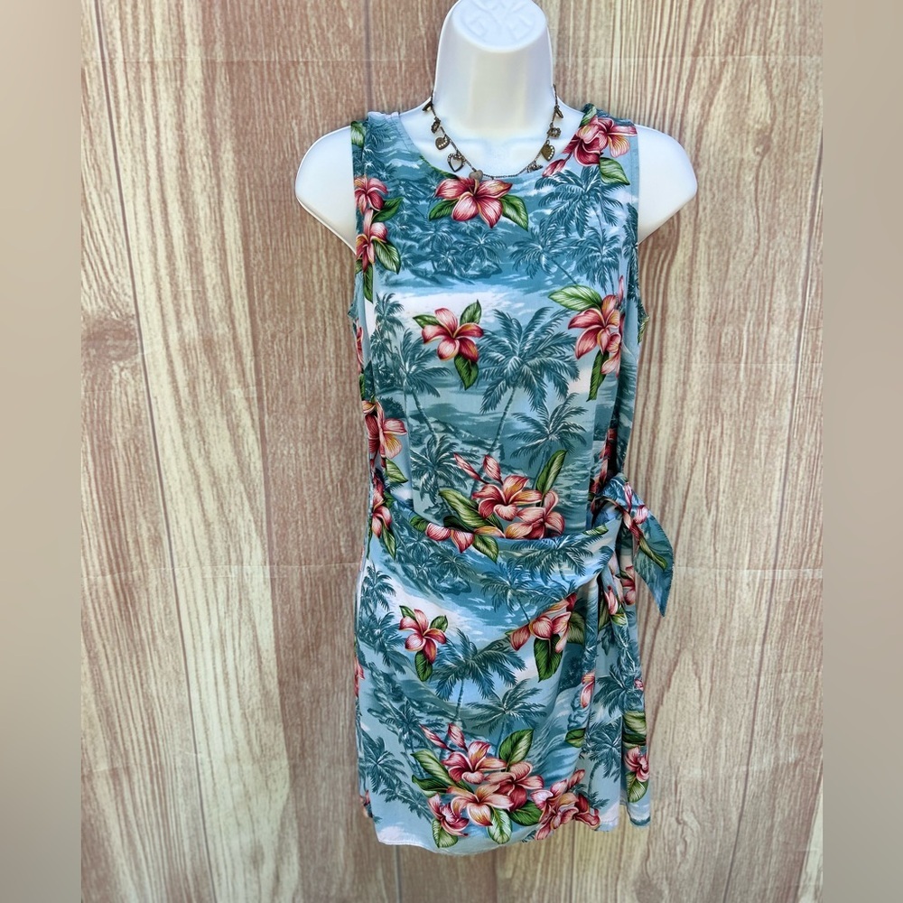Puanani L wrap front Hawaiian mini dress cruise vacation authentic aloha